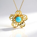 Collana in argento con Turchese Sleeping Beauty (Ornaments by de Melo)