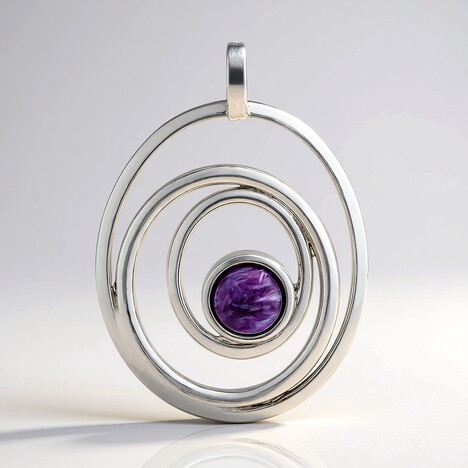 Ciondolo in argento con Charoite