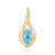 9K Sleeping Beauty Turquoise Gold Pendant (Ornaments by de Melo)