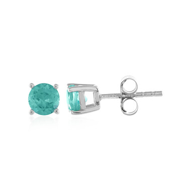 Pendientes en plata con Apatita azul