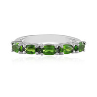 Anello in argento con Diopside Russo