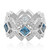 Anello in argento con Topazio Blu Svizzero (Dallas Prince Designs)