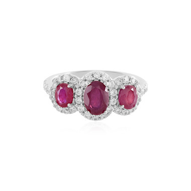 Anello in argento con Rubino del Madagascar