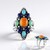 Anello in argento con Conchiglia di Ostrica Spinosa Arancione (Desert Chic)
