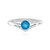 Neon Blue Apatite Silver Ring