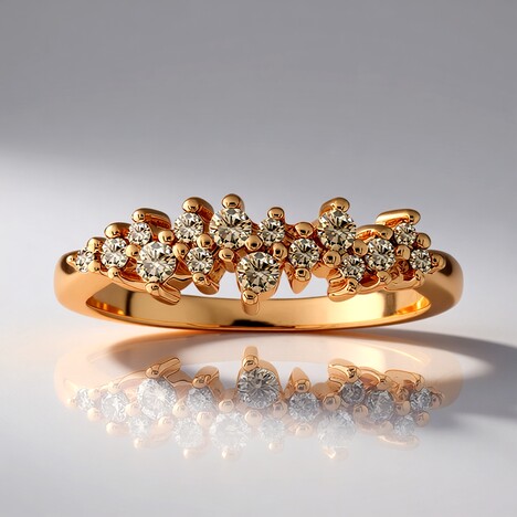 Anello in oro con Diamante Rose de France SI1 di Argyle (Annette)
