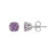 Rose de France Amethyst Silver Earrings