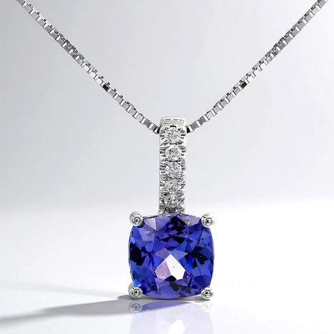 Collana in oro con Tanzanite AAA