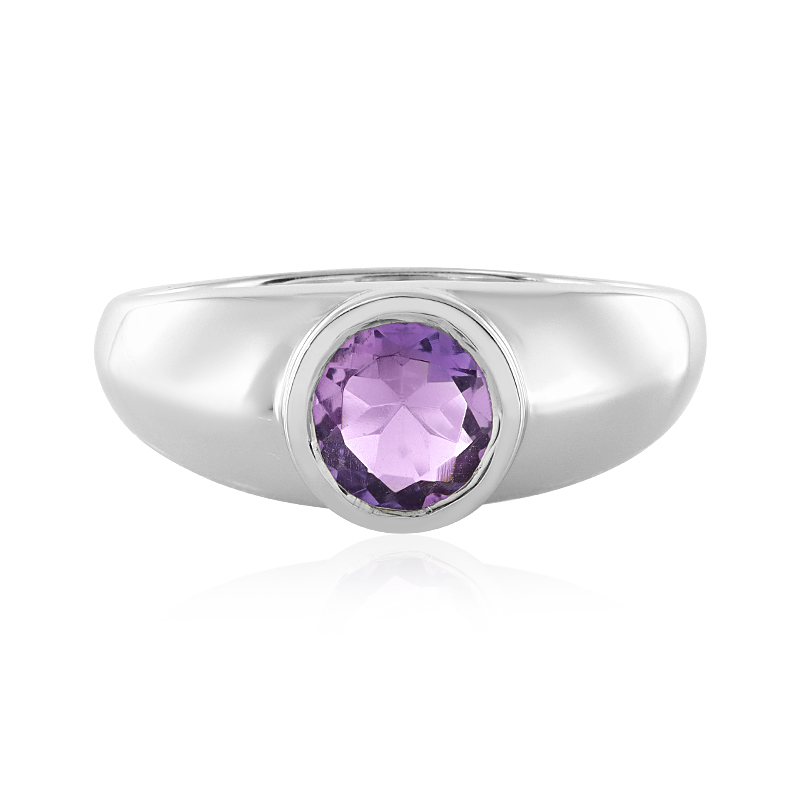 Brazilian Azur Quartz Platinum-Plated Silver Ring, 1.655 ct