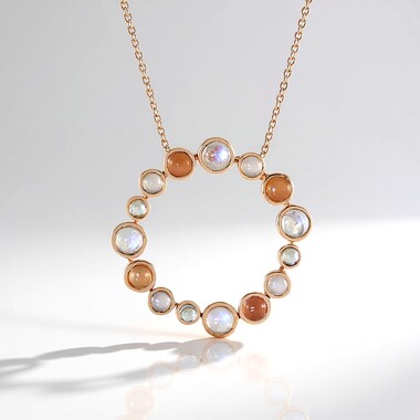 Blue Moonstone Silver Necklace (KM by Juwelo)