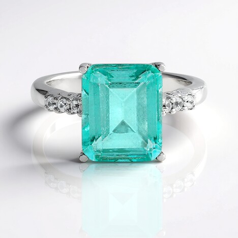 Anello in argento con Quarzo color paraiba