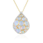 Zilveren halsketting met Welo-opalen