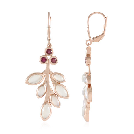 Weißer Mondstein-Silberohrringe (KM by Juwelo)