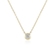 Collar en oro con Diamante I3 (H) (de Melo Gold)