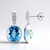 Orecchini in argento con Topazio Blu Svizzero (Pallanova)
