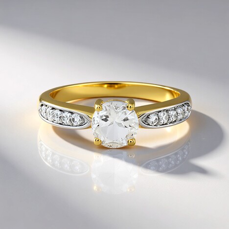 Anello in argento con Petalite