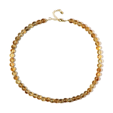 Zilveren halsketting met citrienstenen