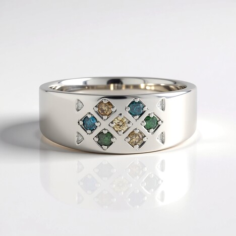 Anello in argento con Diamante Cioccolato I2