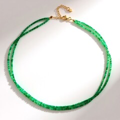 Collana in argento con Smeraldo Zambia