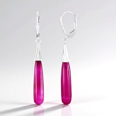 Orecchini in argento con Onice Rosa (MONOSONO COLLECTION)