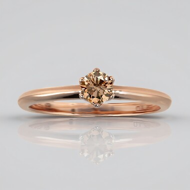 Anillo en oro con Diamante rosa de Francia de Argyle VS1 (Annette)