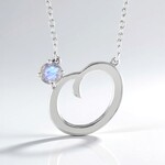 Collana in argento con Pietra di Luna Arcobaleno