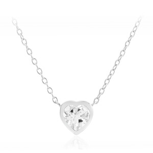 Collana in argento con Topazio Bianco