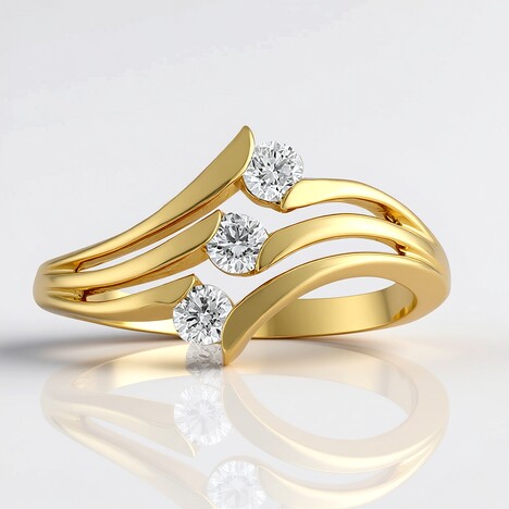 Anello in oro con Diamante SI1 (G) (Annette)