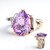 Anello in argento con Ametista Rose de France (Gems en Vogue)