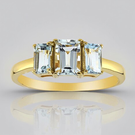 Anello in argento con Acquamarina Brasiliana
