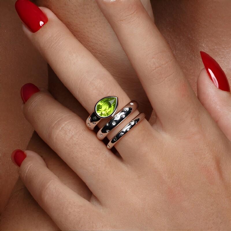 Anello in argento con Peridoto (de Melo Essence)