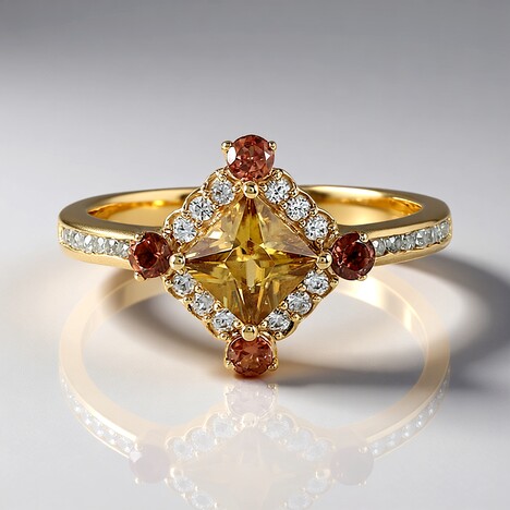 Anello in oro con Zircone Giallo (Adela Gold)