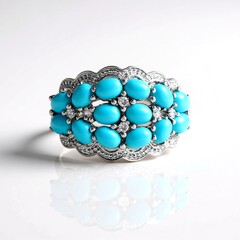 Anello in argento con Turchese Sleeping Beauty (Faszination Türkis)
