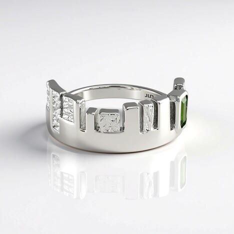 Anello in argento con Diopside Russo (SAELOCANA)
