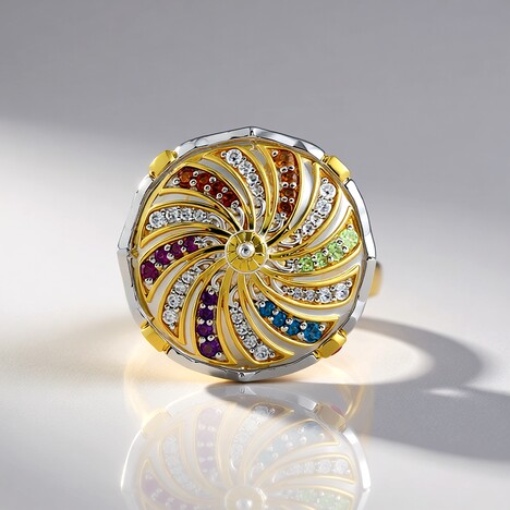 Anello in argento con Citrino (Gems en Vogue)