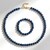 Parure in argento con Quarzo Mistico Blu