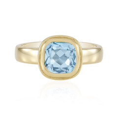 Anillo en plata con Topacio azul cielo