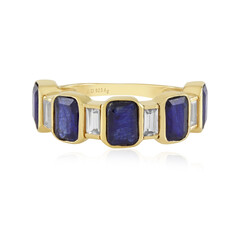 Anello in argento con Zaffiro Blu del Madagascar