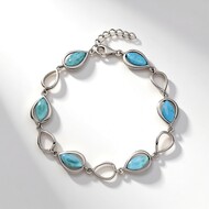 Bracciale in argento con Larimar