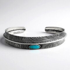 Bracciale in argento con Turchese Kingman Mohave Blu (Jones Lee)
