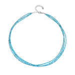 Collana in argento con Apatite Blu Neon