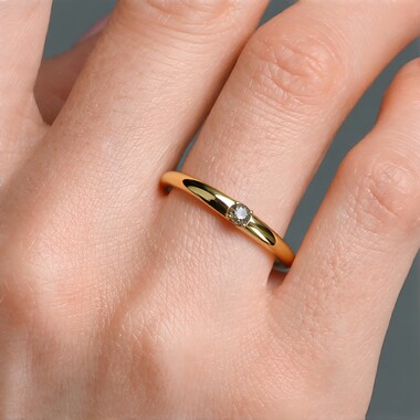 Anello in argento con Diamante Cioccolato I3