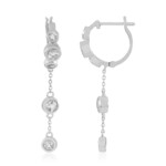 Boucles d'oreilles en argent et Topaze blanche