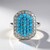 Anello in argento con Apatite Blu Neon