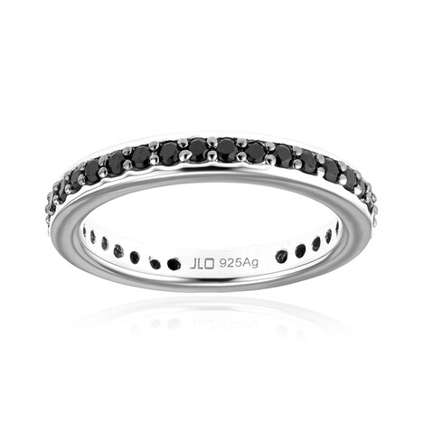 Schwarzer Spinell-Silberring