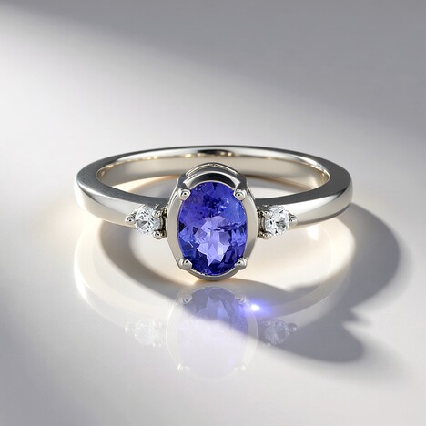 Anello in argento con Tanzanite