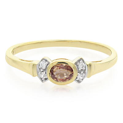 Bague en argent et Saphir Padparadscha