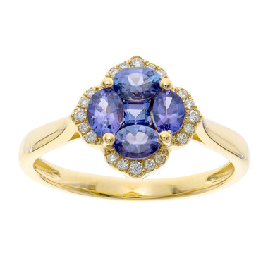 AAA-Tansanit-Goldring (CIRARI)