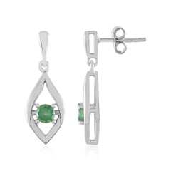 Green apatite Silver Earrings