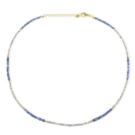 Edelstein-Silberhalskette